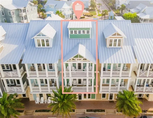 a view of a large building with a street