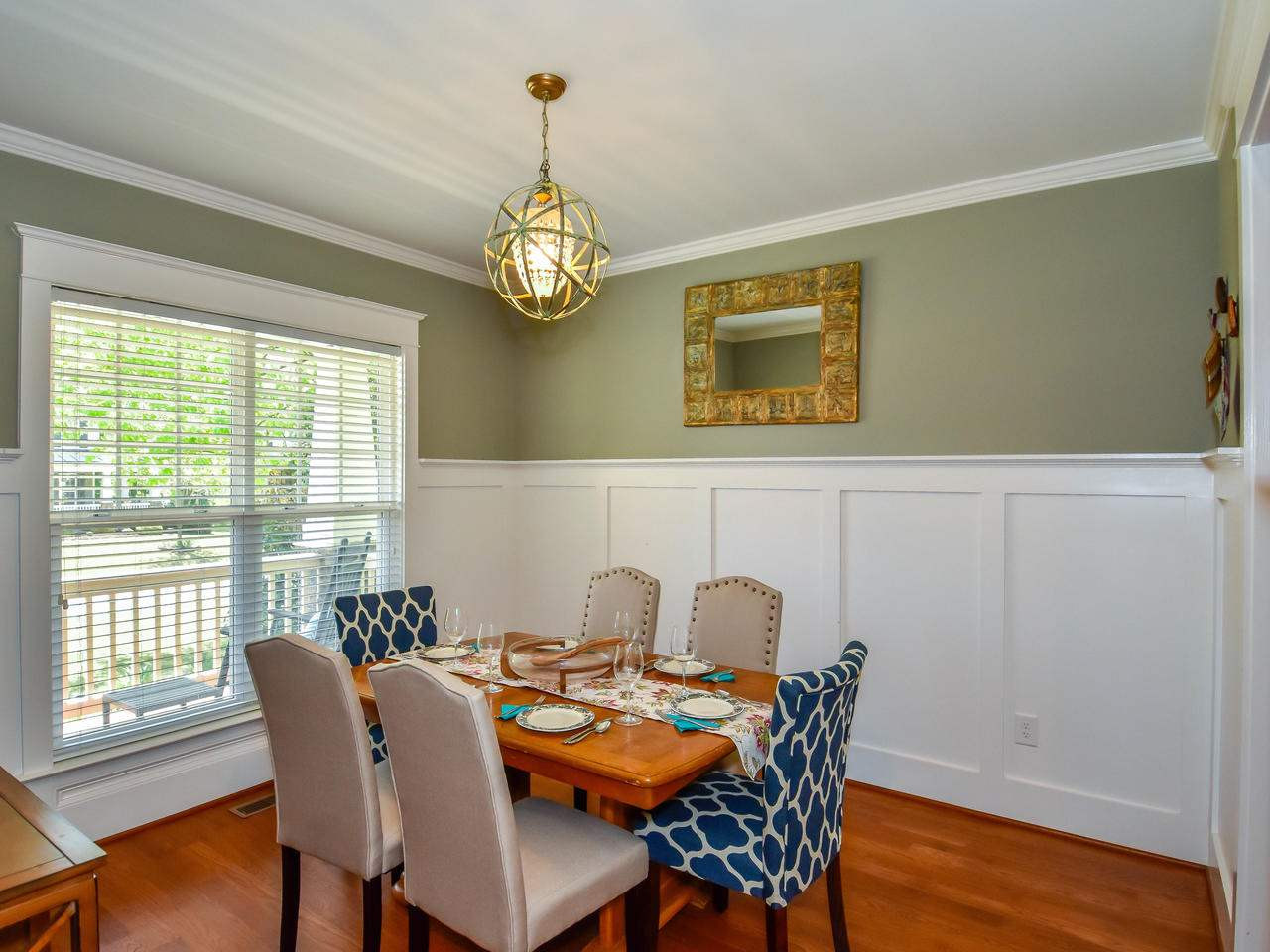 4417 Brighton Ridge Drive Apex, NC 27539 - Photo 7 of 30 Separate Dining Room is at the Front of the house and has Hardwood Floors and Custom Trimwork DINING ROOM