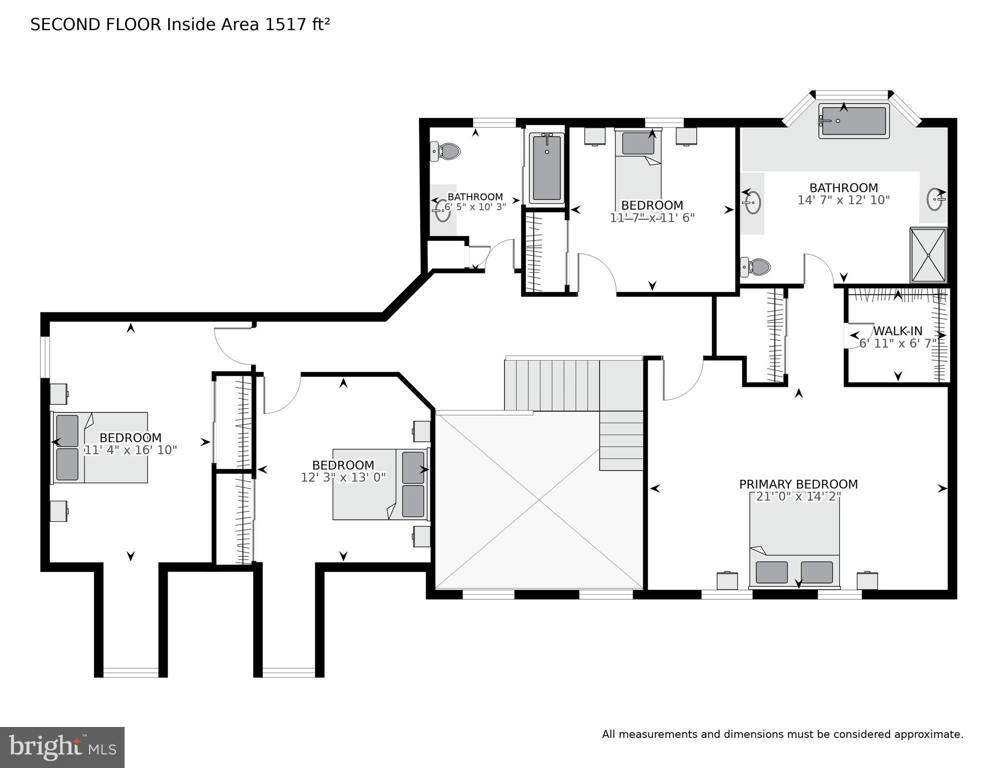 933 Willowleaf Way Potomac, MD 20854 - Photo 29 of 30 Upstairs Floor Plan