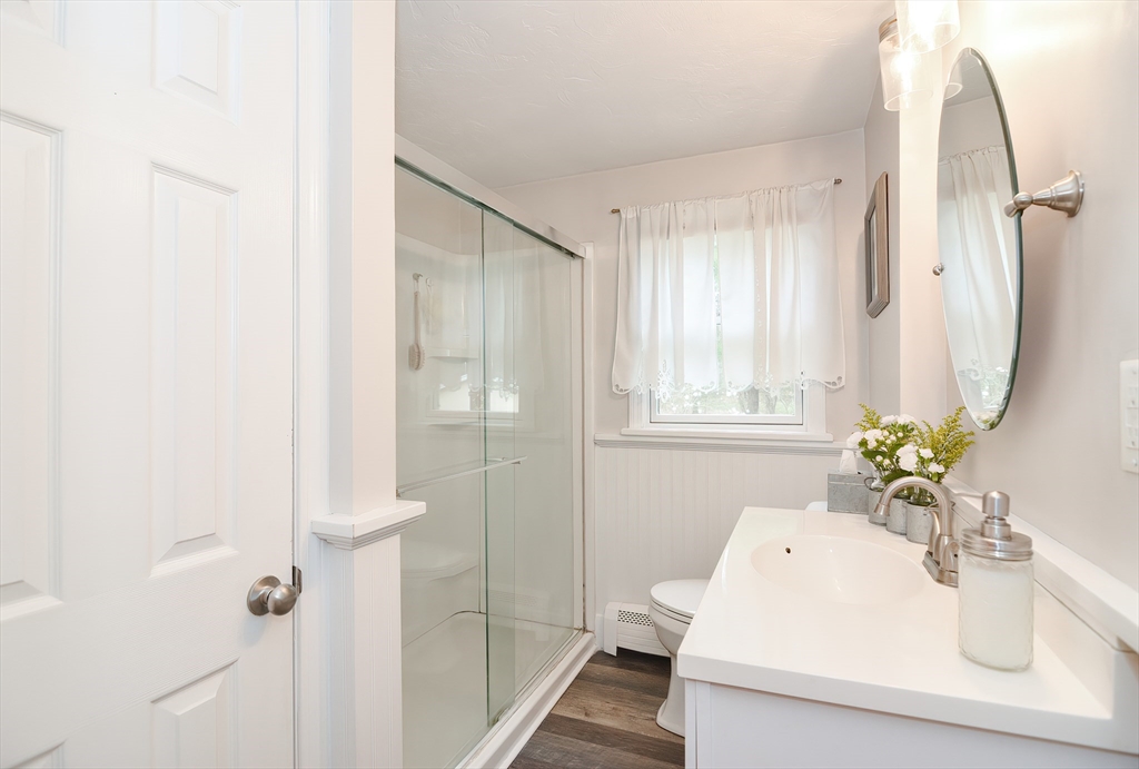 143 South Meadow Road Plymouth, MA 02360 - Photo 27 of 35 a bathroom with a sink a toilet and shower