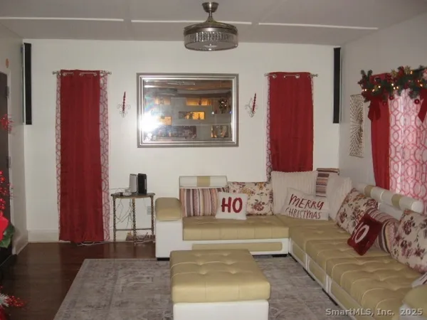 a living room with furniture and a couch