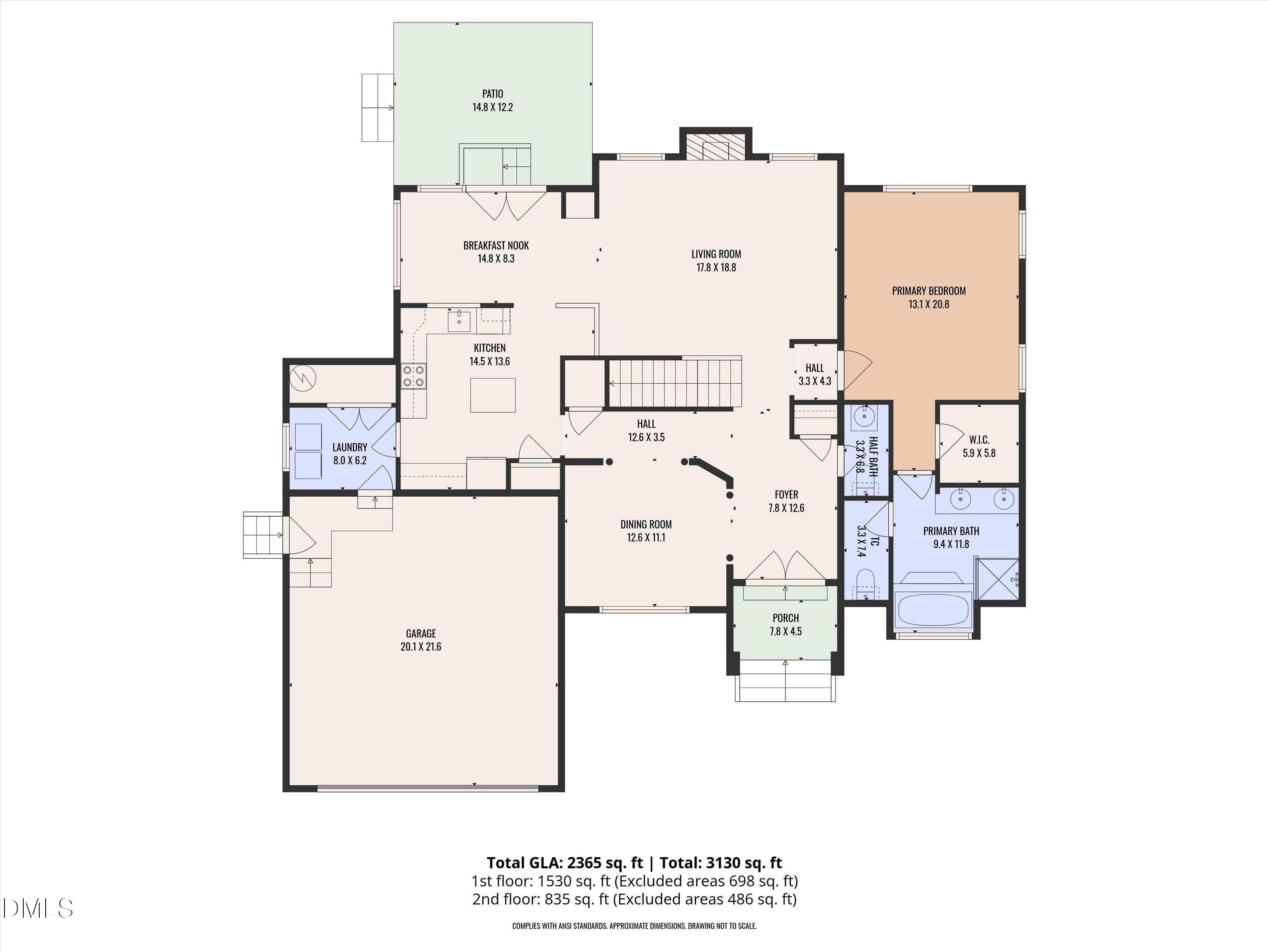 226 Marshview Circle Angier, NC 27501 - Photo 18 of 20 a picture of a floor plan
