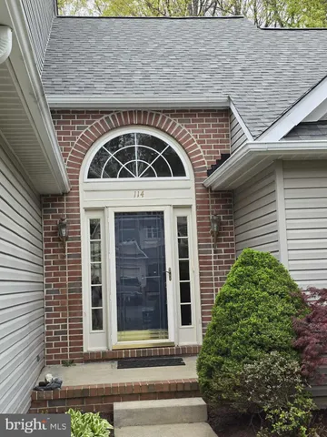 a view of front door of house