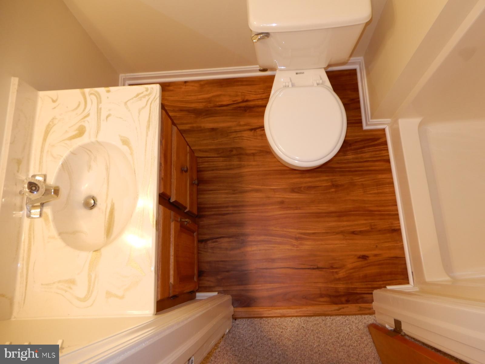 7014 Maple Tree Lane Springfield, VA 22152 - Photo 28 of 56 a bathroom with a toilet and a mirror