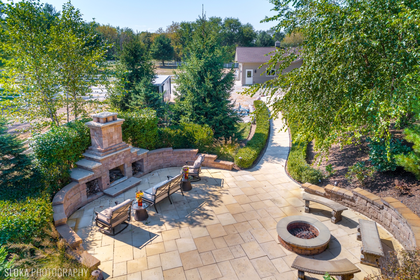 11 Moate Lane Barrington Hills, IL 60010 - Photo 48 of 71 an aerial view of a swimming pool and outdoor space