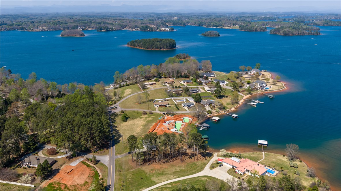 640 Old Salem Road Seneca, SC 29672 - Photo 26 of 32 This aerial view showcases a vibrant waterfront community with picturesque lake views.