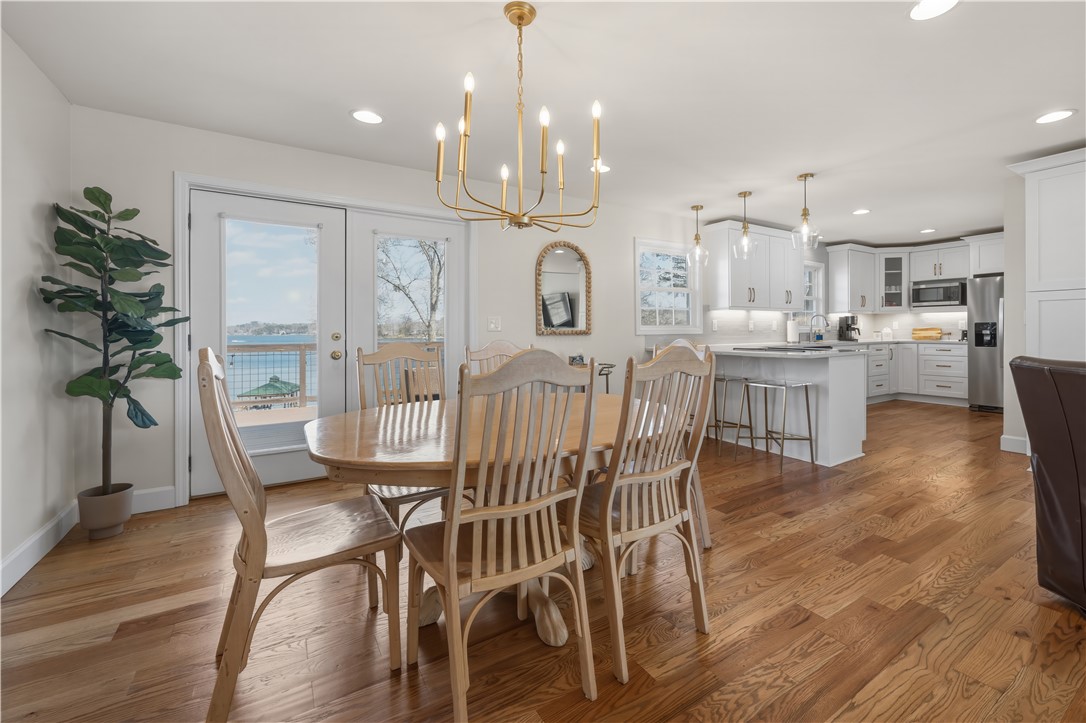 640 Old Salem Road Seneca, SC 29672 - Photo 10 of 32 This open concept space provides seamless flow from dining to kitchen, with direct outdoor access.