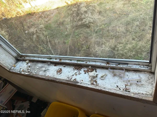 a utility room with painted walls