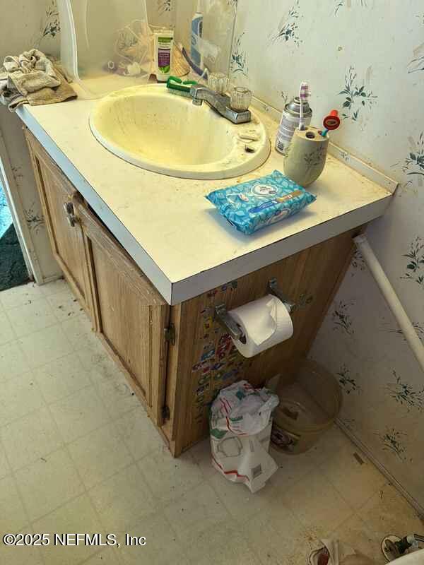 12491 Northeast 88th Lane Bronson, FL 32621 - Photo 95 of 183 a bathroom with a sink mirror and vanity