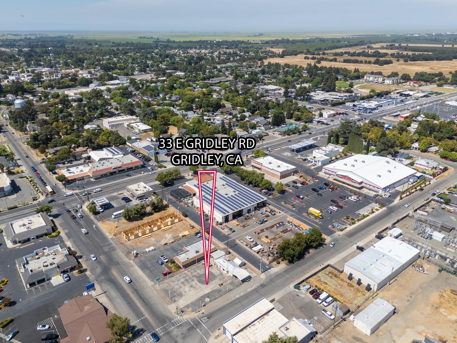 33 East Gridley Road Gridley, CA 95948 - Photo 14 of 50 an aerial view of a city with lots of residential buildings