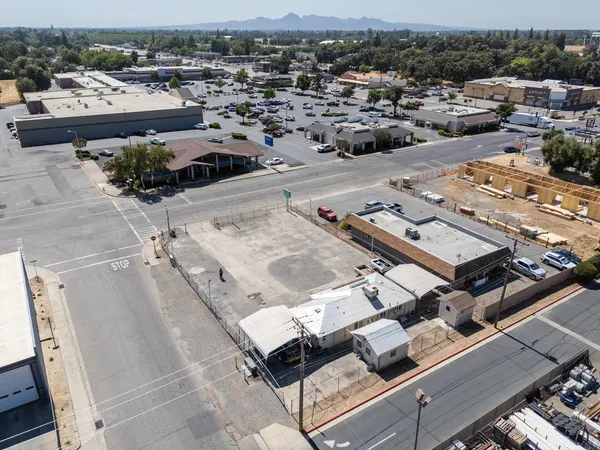 an aerial view of a fireplace