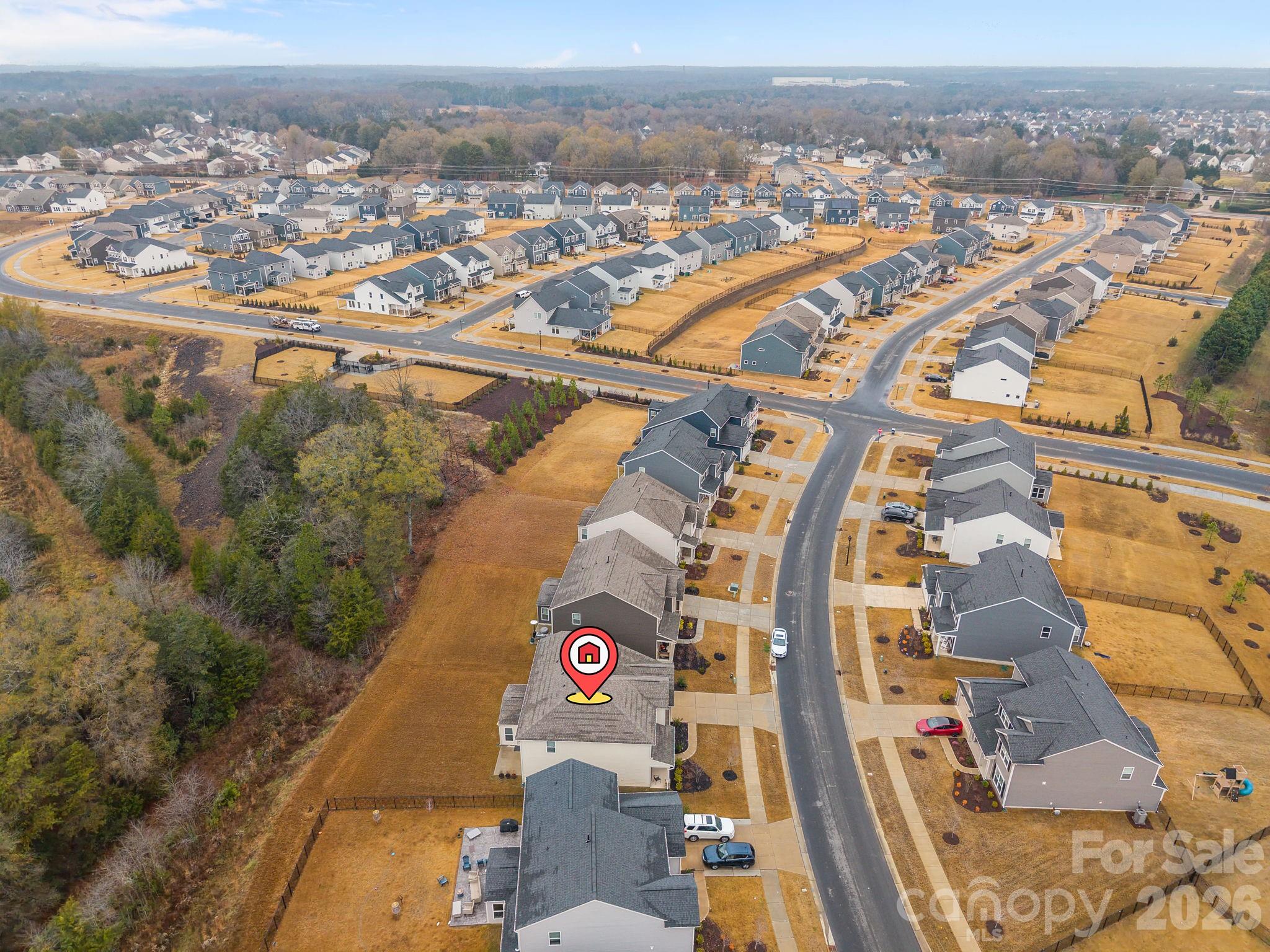 11224 Glasden Road Charlotte, NC 28278 - Photo 41 of 45 an aerial view of residential houses with city view