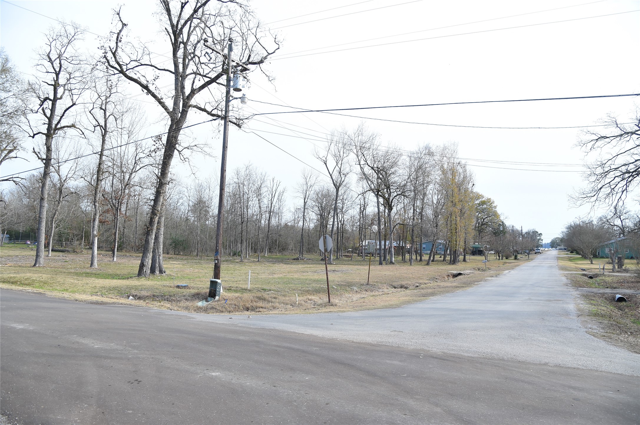 0 Armadillo Rd. Drive Trinity, TX 75862 - Photo 4 of 7 View from the intersection of Big Hawg Dr and Armadillo - the Boat Ramp, Playground, and Lake Livingston are at the end of this road