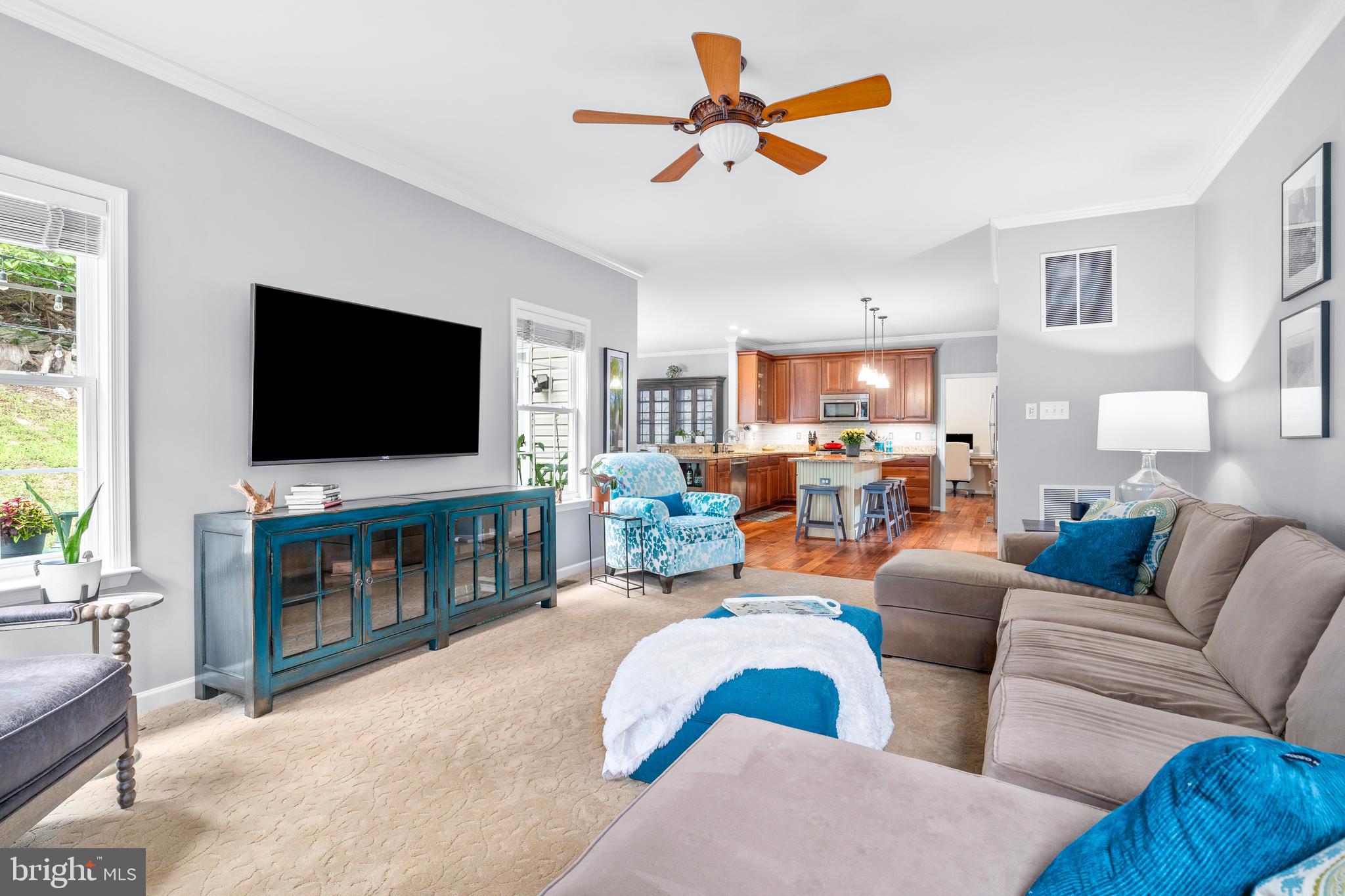 4644 Old Swimming Pool Road Braddock Heights, MD 21714 - Photo 19 of 60 a living room with furniture and a flat screen tv