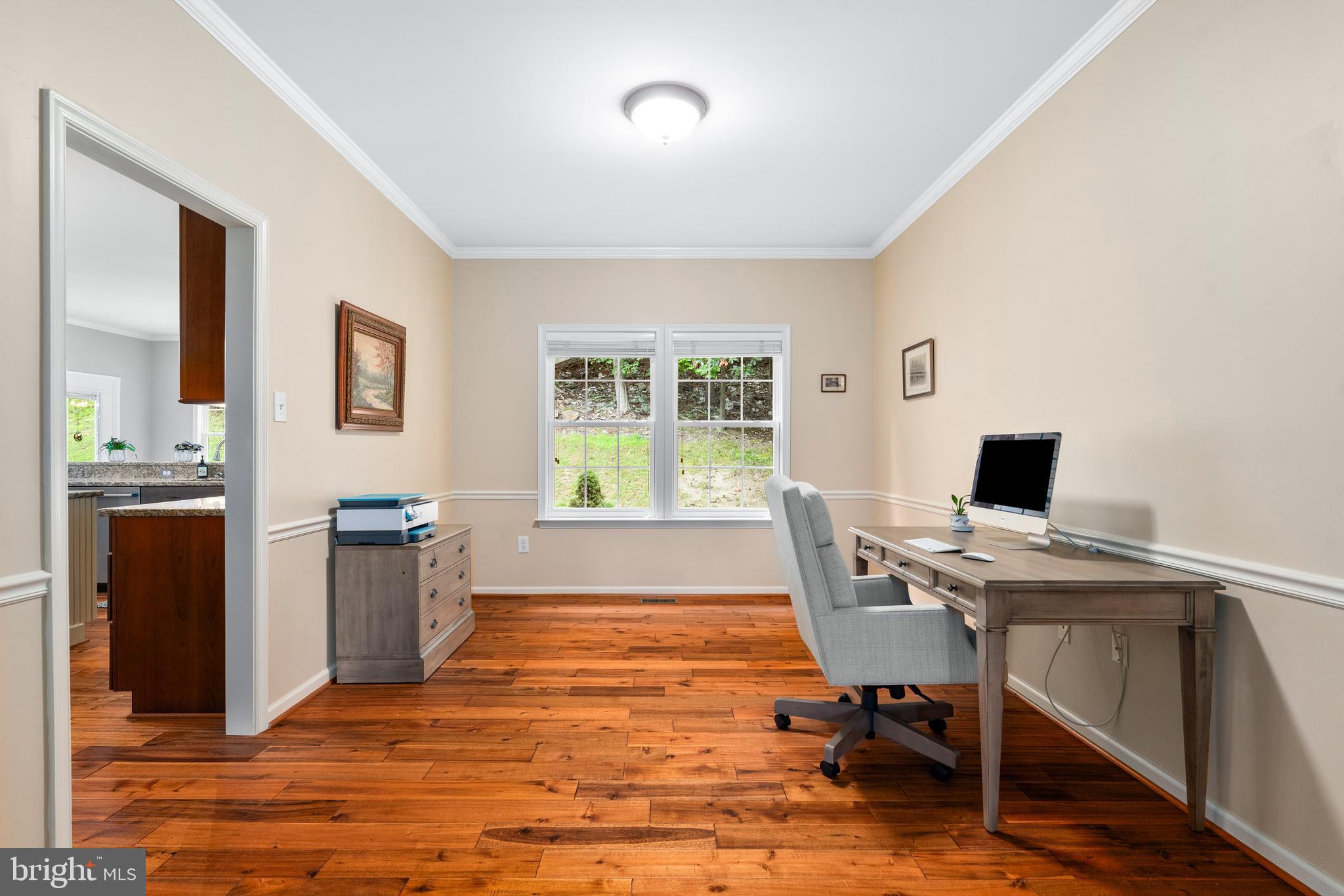 4644 Old Swimming Pool Road Braddock Heights, MD 21714 - Photo 20 of 60 a view of a workspace with furniture and a window