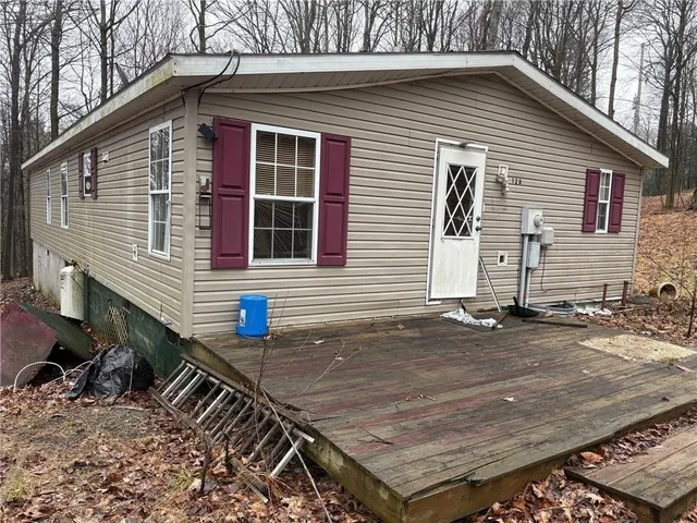 a backyard of a house