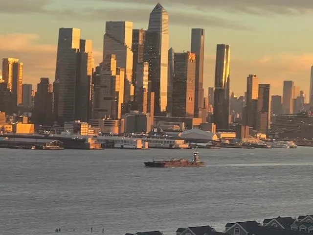 a view of a city with tall buildings