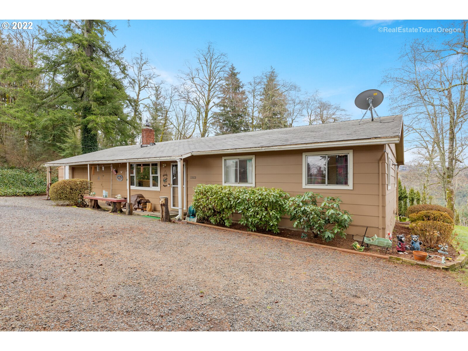 a view of a house with a patio