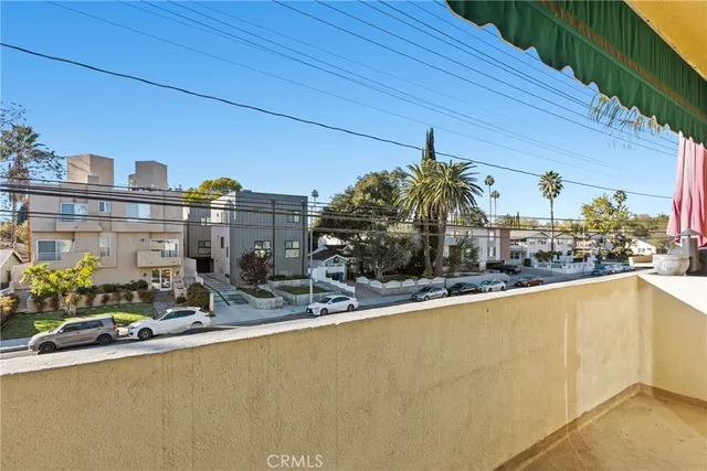 a view of a terrace with skyline
