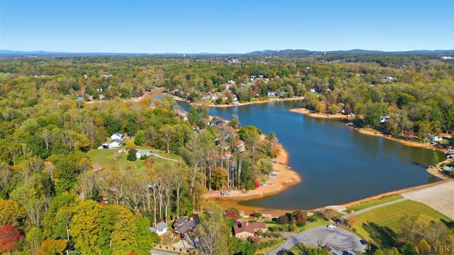 a view of a city with mountain