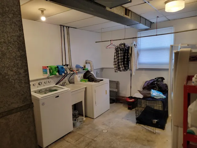 a room with storage and utility