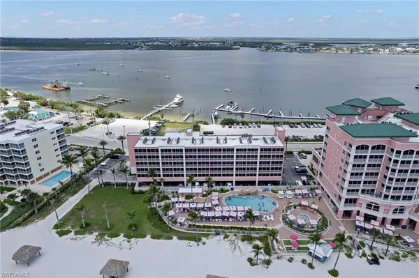 a view of a city and lake