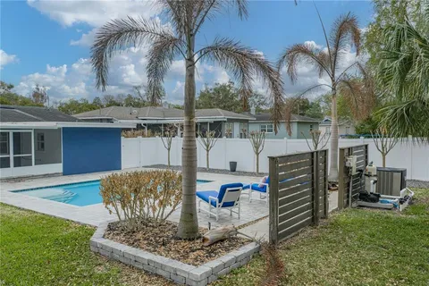 a view of a lake with outdoor space