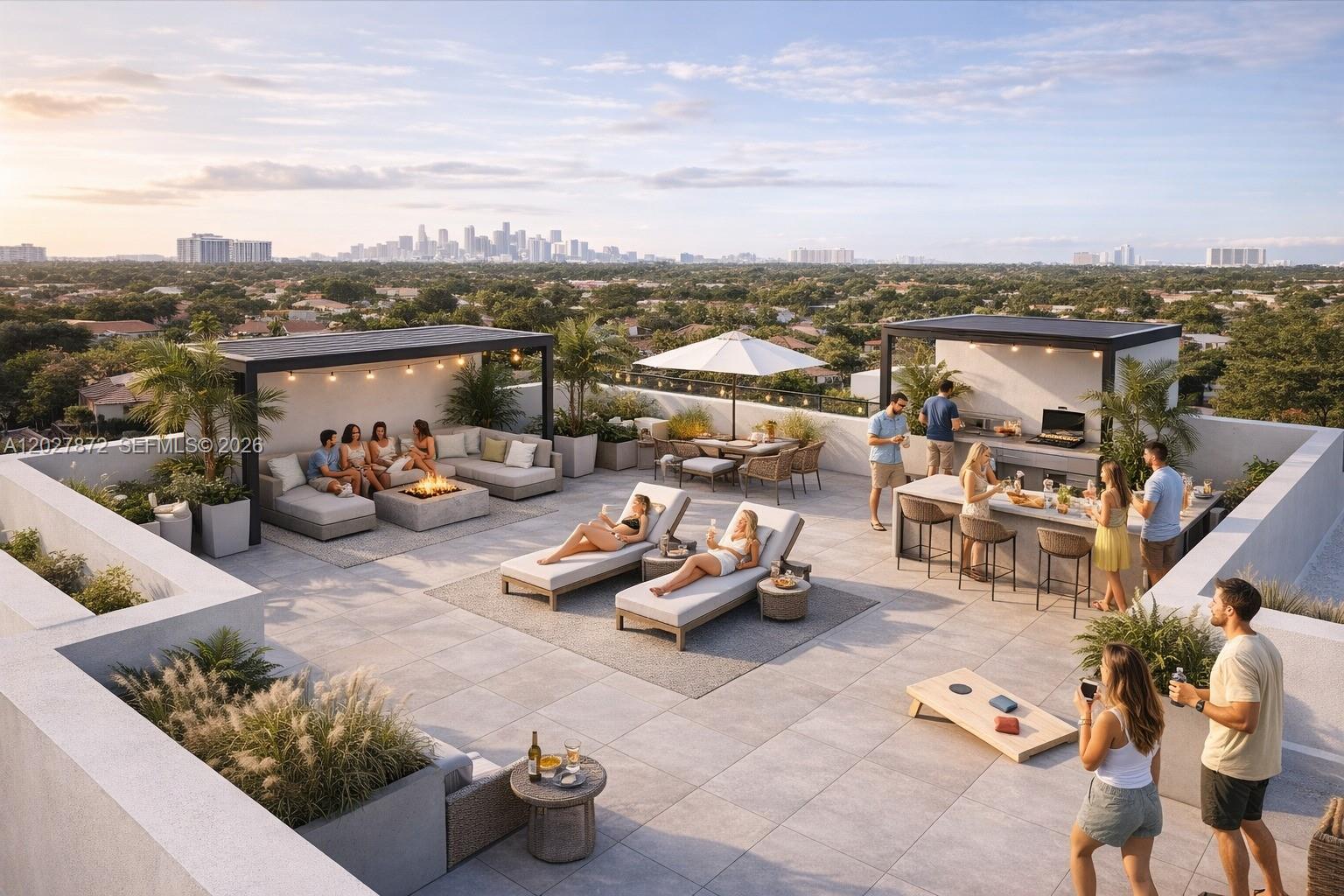5766 Southwest 41st Street Miami, FL 33155 - Photo 6 of 12 a view of a terrace with sitting area