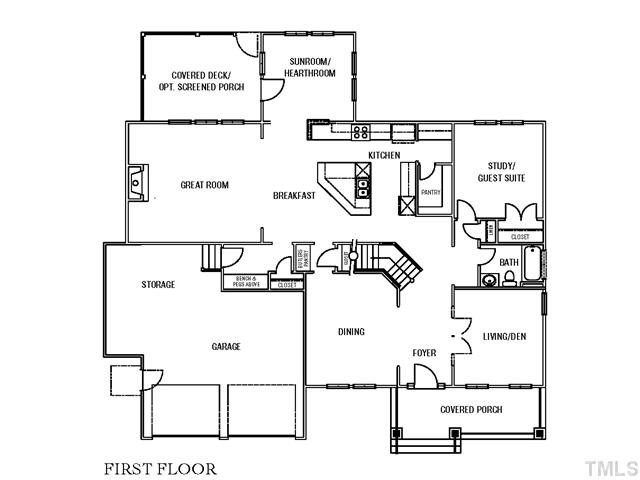 2815 Treasure Lane Raleigh, NC 27614 - Photo 4 of 5 1st Floor Plan