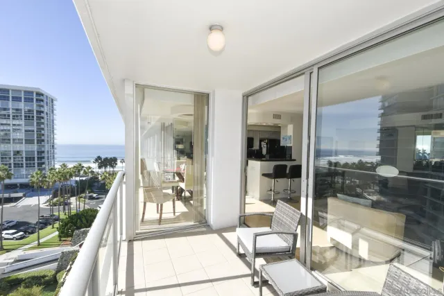 a view of a terrace with seating area