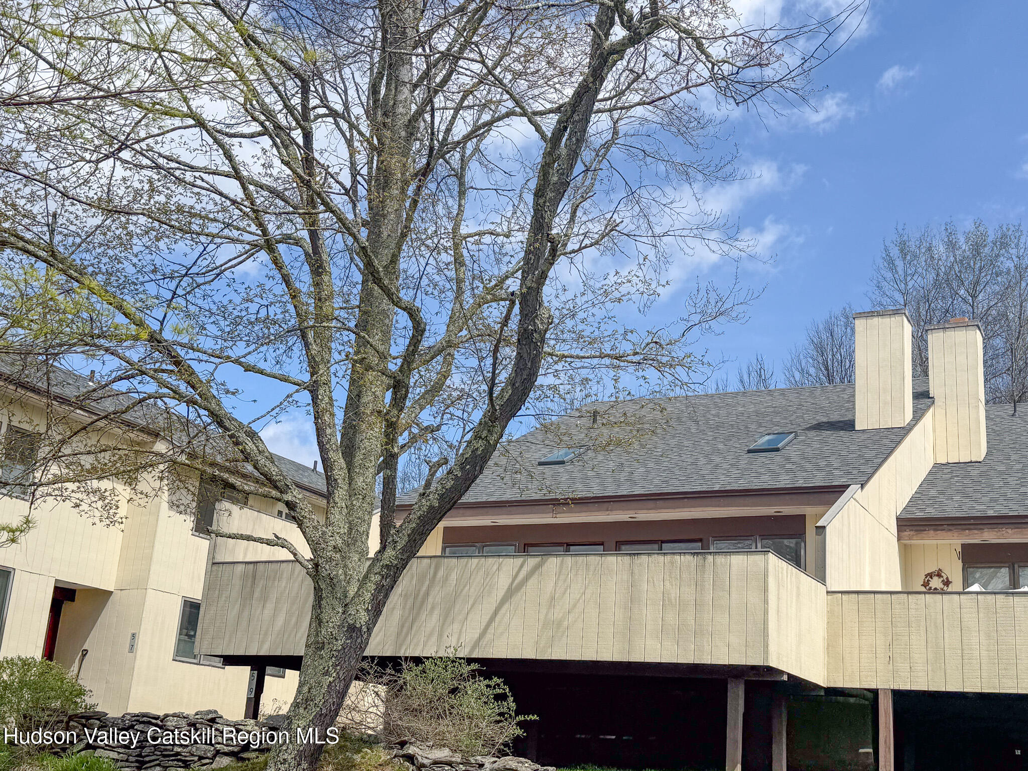 130 Pines Drive, Unit 59 Roxbury, NY 12421 - Photo 2 of 34 a view of backyard with large trees