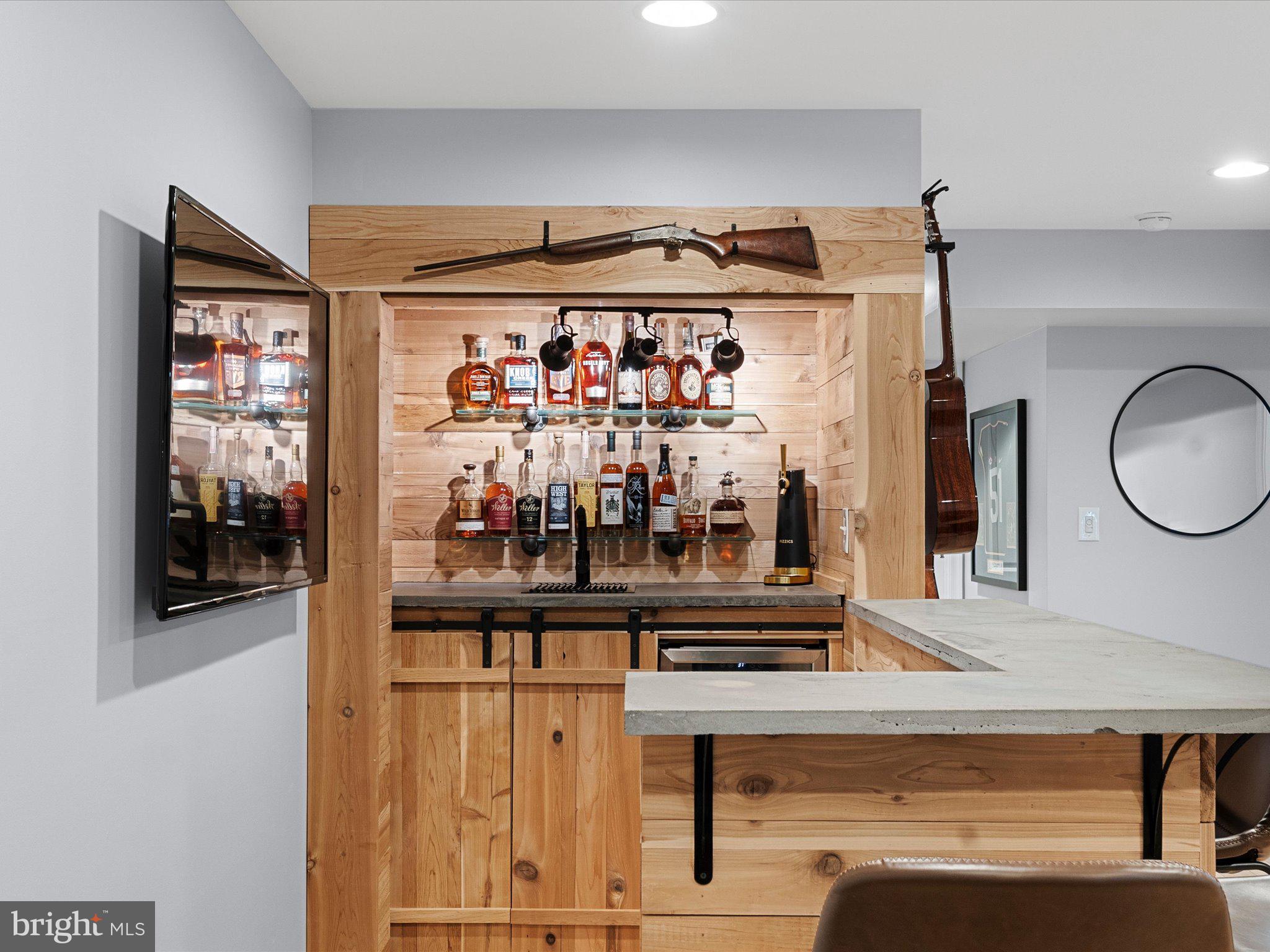 2381 Jersey Pine Ridge Charlottesville, VA 22911 - Photo 53 of 72 Charming home bar with rustic flair.