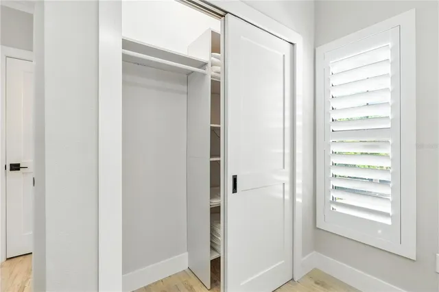 a view of closet with window