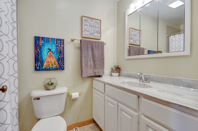5001 Tile Line Road Crystal Lake, IL 60012 - Photo 22 of 30 a bathroom with a toilet a sink and mirror