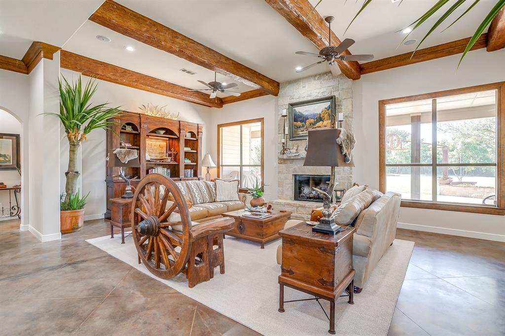 4991 Old Millsap Road Millsap, TX 76066 - Photo 7 of 40 a living room with patio furniture and a large window