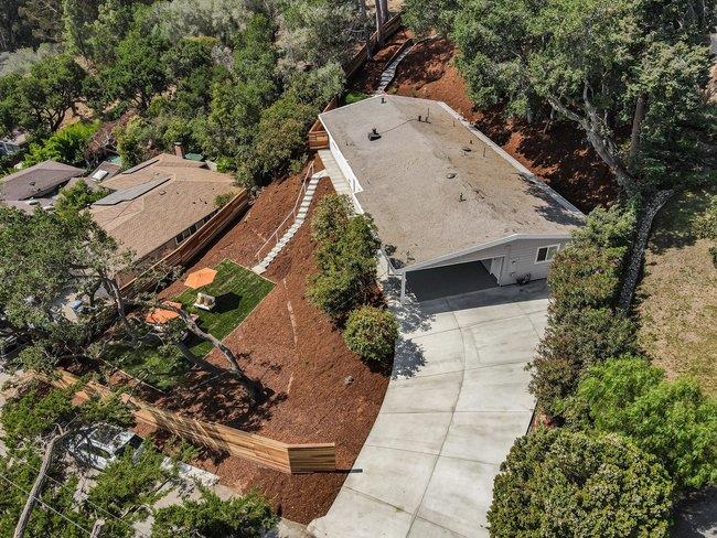 908 Holly Road Belmont, CA 94002 - Photo 46 of 50 an aerial view of a house with a yard and covered with outer view