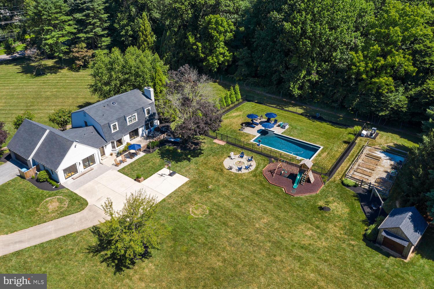 610 East Hillendale Road Chadds Ford, PA 19317 - Photo 57 of 69 Rear Aerial View