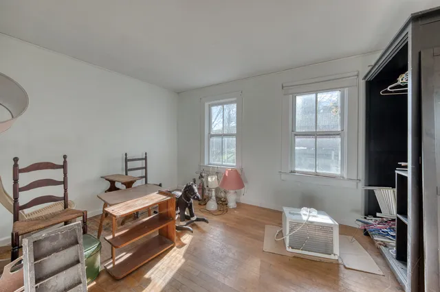 a very nice looking room with a white door