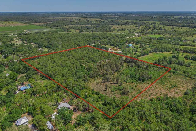 a view of a lush green field