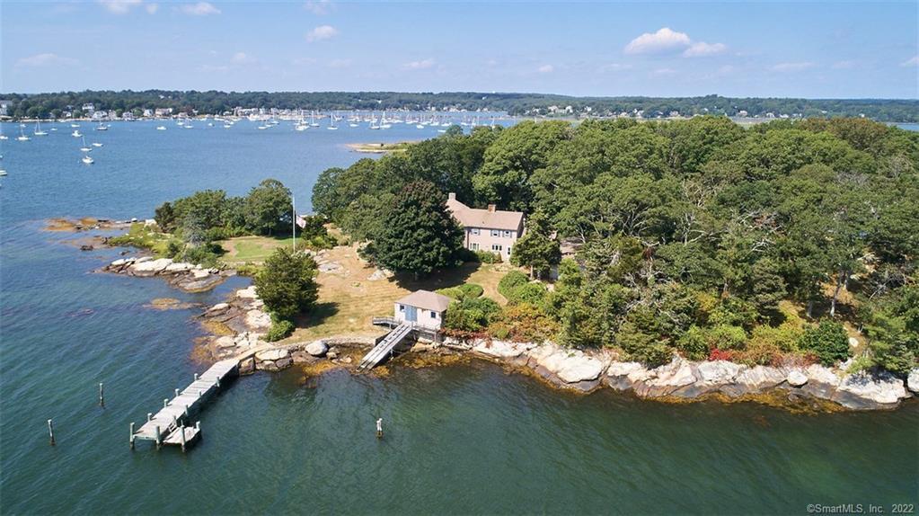 a view of a lake with houses
