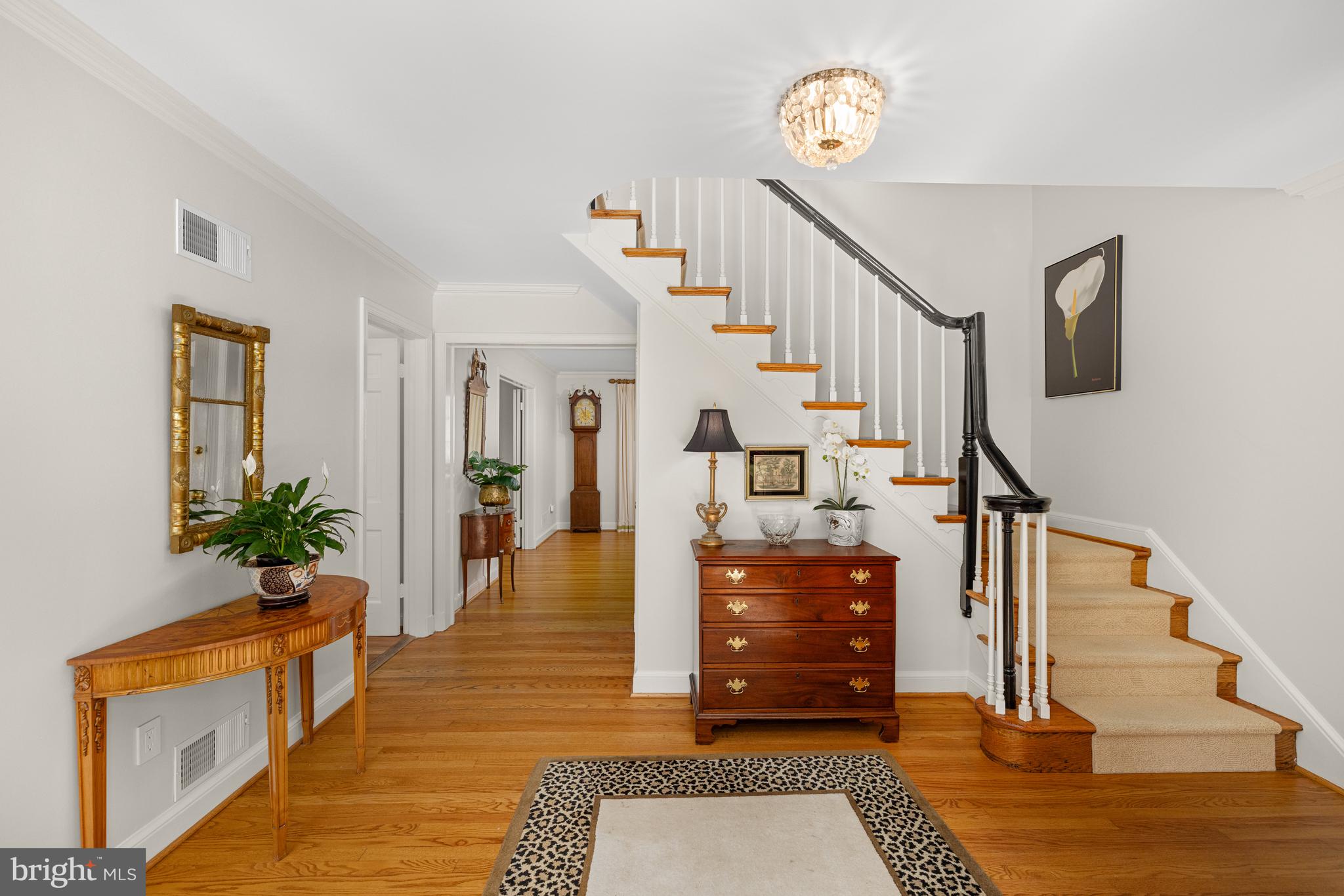 3730 Cardiff Road Chevy Chase, MD 20815 - Photo 2 of 49 a view of entryway livingroom and hall with wooden floor
