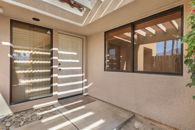 a view of an entryway with a window