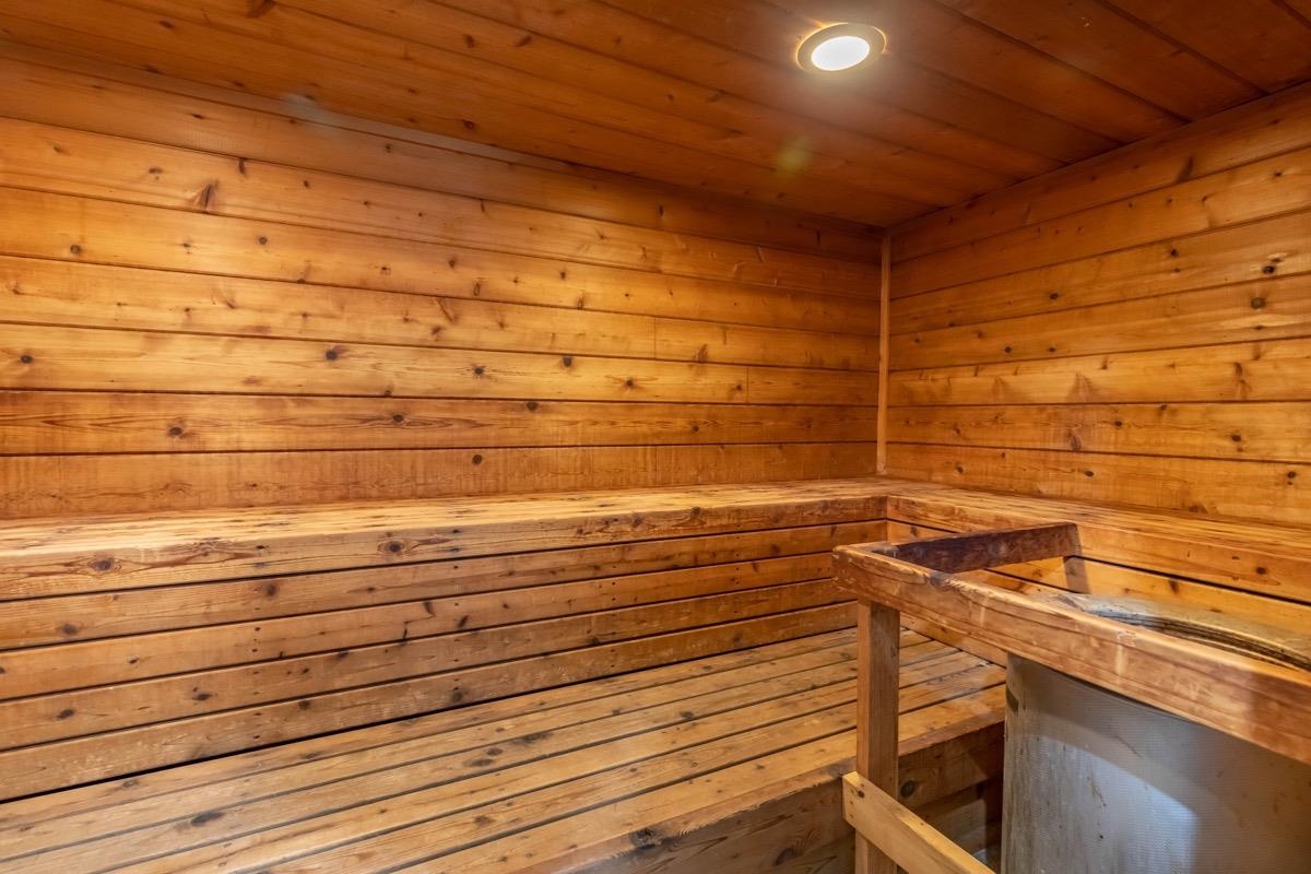 244 Lakeview Boulevard, Unit 149 Mammoth Lakes, CA 93546 - Photo 29 of 29 Relaxing sauna / steam room featuring wood ceiling and wooden walls