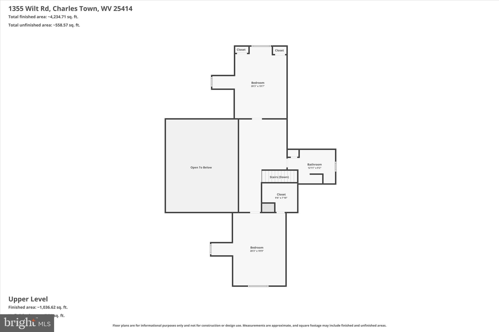 1355 Wilt Road Charles Town, WV 25414 - Photo 110 of 113 Upper-Level Floorplan
