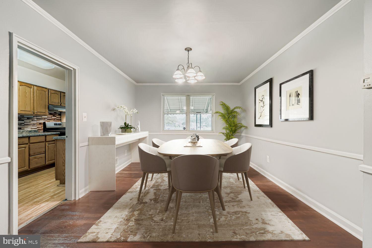 5466 Addington Road Baltimore, MD 21207 - Photo 8 of 31 Virtual staging of Elegant dining room.