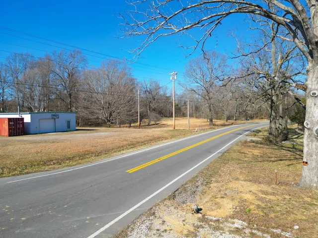a view of road with a yard