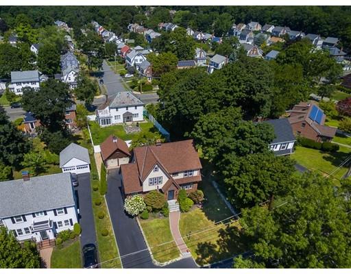 72 Badger Road Medford, MA 02155 - Photo 3 of 42 an aerial view of a house with a garden