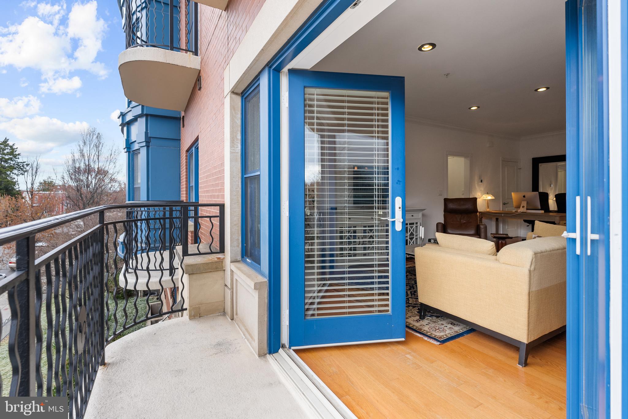 401 13th Street Northeast, Unit 313 Washington, DC 20002 - Photo 11 of 45 Living room private balcony