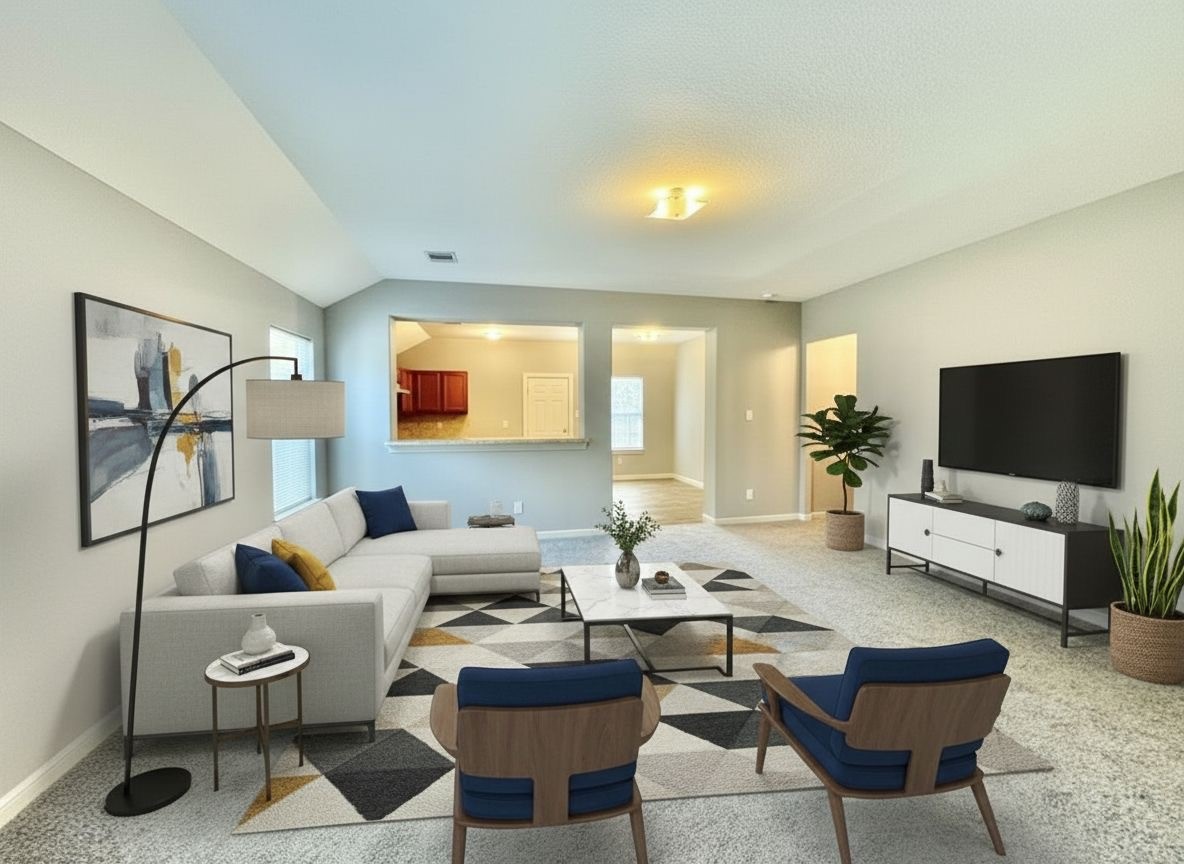 6017 East Houston Road Houston, TX 77028 - Photo 2 of 13 a living room with furniture and a flat screen tv