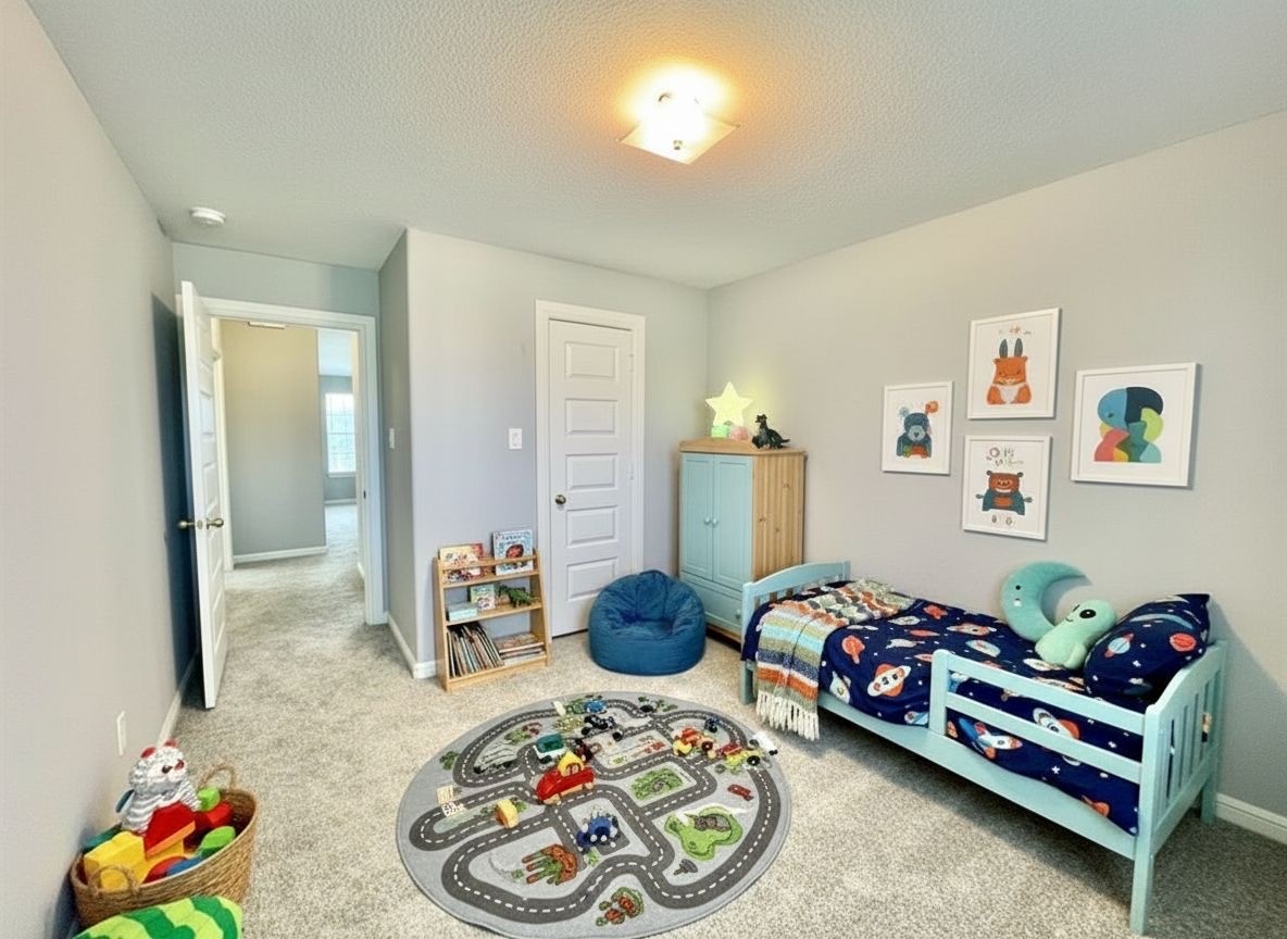 6017 East Houston Road Houston, TX 77028 - Photo 10 of 13 a bedroom with bed and a couch